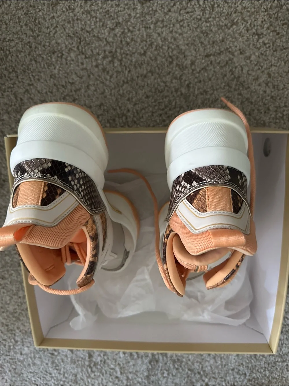 MK Chunky Neutral & Peach Women's Fashion Sneakers